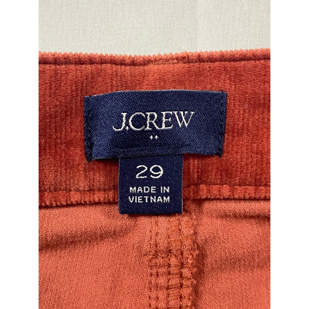 J.Crew Wide Leg Corduroy Pants Burnt Orange Rust High Rise Womens 29 - Picture 13 of 14